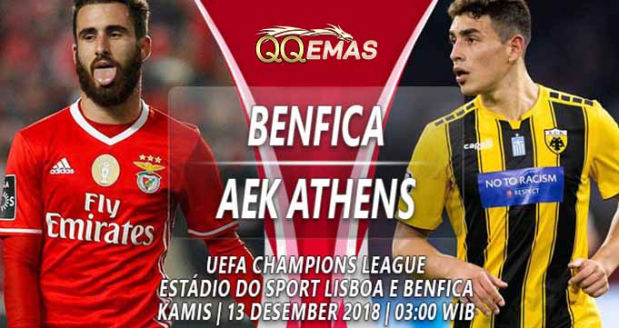 Prediksi Bola Benfica Vs AEK 13 Desember 2018