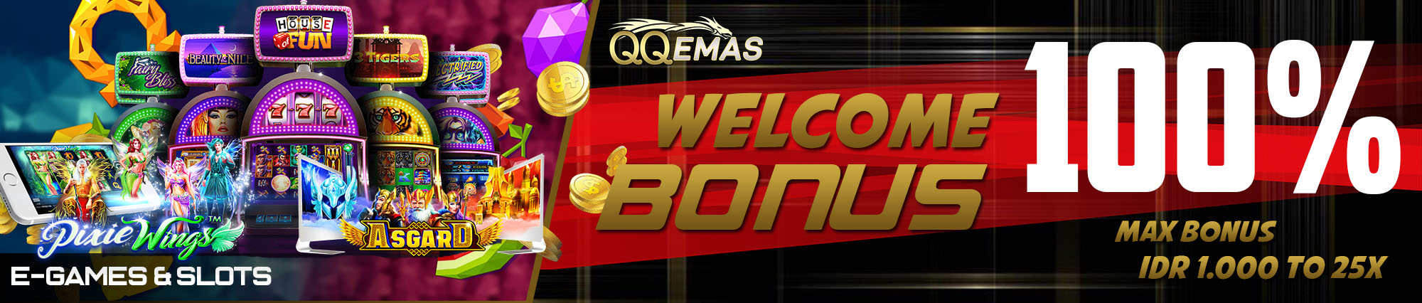 welcome bonus 100%